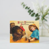 Vintager Erntedank Gruß Feiertagspostkarte (Stehend Vorderseite)