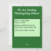 Vintager Erntedank Gruß, Herbst, ZSSG Feiertagskarte (Rückseite)