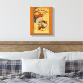 Vintager Erntedank Gruß Leinwanddruck (Insitu (Schlafzimmer))