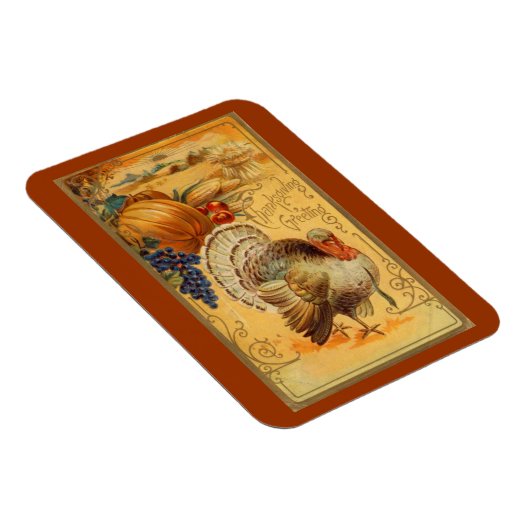 Vintager Erntedank Gruß Magnet (Rechte Seite)