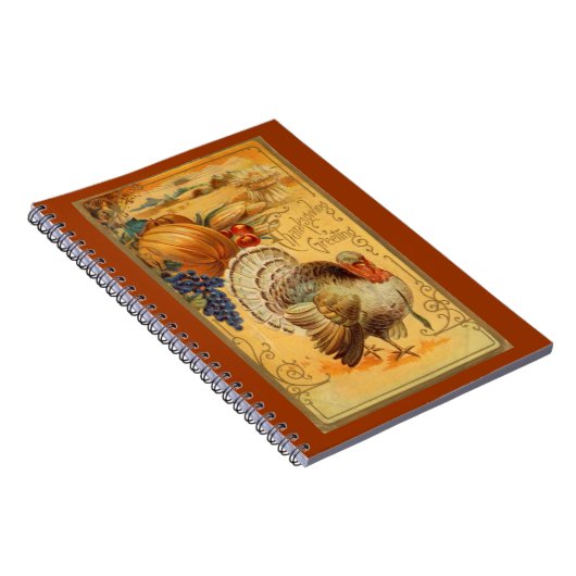 Vintager Erntedank Gruß Notizblock (Rechte Seite)