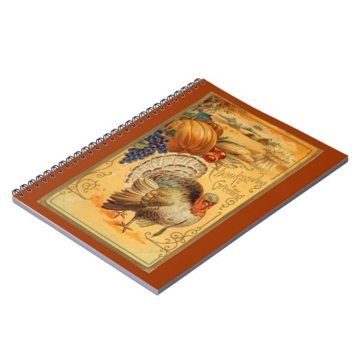 Vintager Erntedank Gruß Notizblock (Linke Seite)