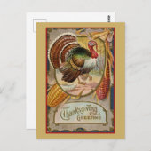 Vintager Erntedank Grüße Türkei Postkarte (Vorne/Hinten)