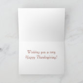 Vintager Erntedank Grußkarte Feiertagskarte (Innenseite)