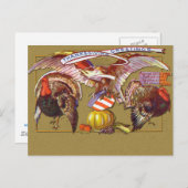 Vintager Erntedank Grußkarten Feiertagspostkarte (Vorne/Hinten)