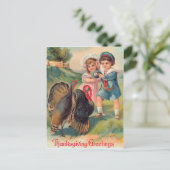 Vintager Erntedank Grußkarten Postkarte (Stehend Vorderseite)