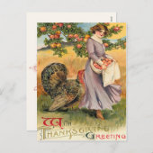 Vintager Erntedank Grußkarten Postkarte (Vorne/Hinten)