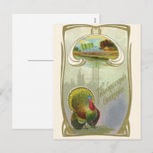 Vintager Erntedank Grußkarten Postkarte (Vorne/Hinten)