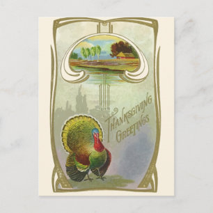 Vintager Erntedank Grußkarten Postkarte