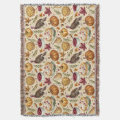 Vintager Erntedank Harvest Muster | Rustikaler Fal Decke (Vorderseite Vertikal)