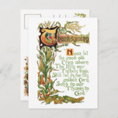 Vintager Erntedank Harvest Sessing Feiertagspostkarte (Vorne/Hinten)