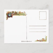 Vintager Erntedank Harvest Sessing Feiertagspostkarte (Rückseite)