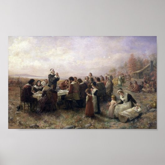 Vintager Erntedank in Plymouth Poster (Vorne)