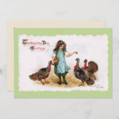 Vintager Erntedank Informelle Einladung (Vorne/Hinten)