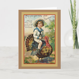 Vintager Erntedank Karte