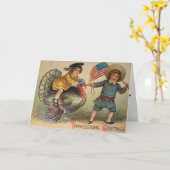 Vintager Erntedank Karte (Gelbe Blume)