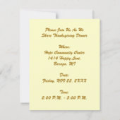 Vintager Erntedank Kinder Koch Türkei INVITATIONEN Einladung (Rückseite)