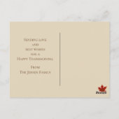 Vintager "Erntedank" | Kinder und Herbstbilder Postkarte (Rückseite)