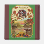 Vintager Erntedank Magnet (Vorne)