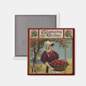 Vintager Erntedank Magnet (Vorderseite/Rückseite)