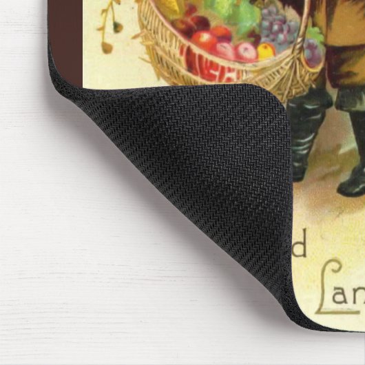 Vintager Erntedank Mousepad (Ecke)
