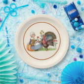 Vintager Erntedank Pappteller (Party)