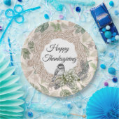 Vintager Erntedank Pappteller (Party)