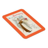 Vintager Erntedank Pilgrim Cook Magnet (Rechte Seite)