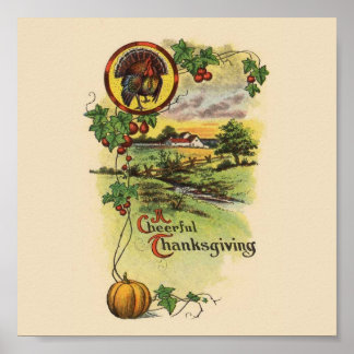 Vintager Erntedank Poster