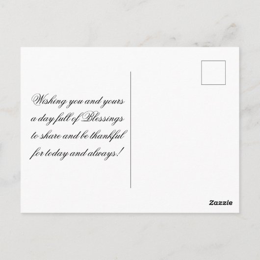 Vintager Erntedank Postkarte (Rückseite)