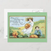 Vintager Erntedank Postkarte (Vorne/Hinten)