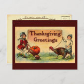 Vintager Erntedank Postkarte (Vorne/Hinten)