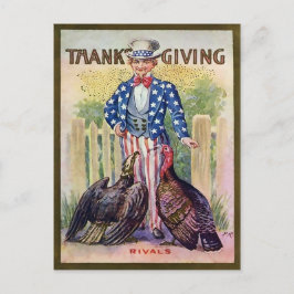 Vintager Erntedank Postkarte
