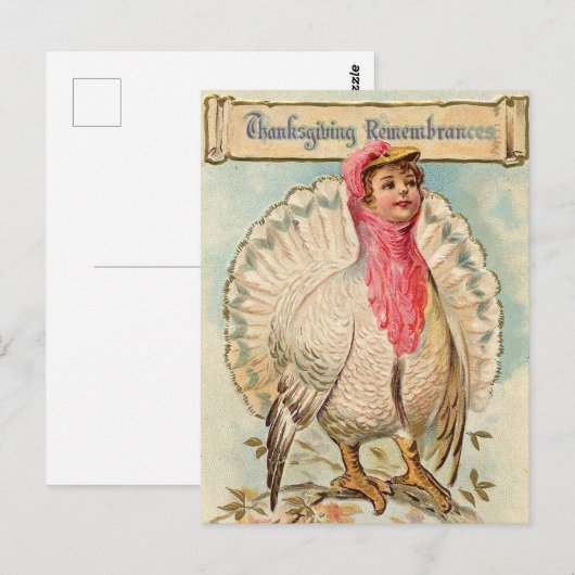 Vintager Erntedank Postkarte (Vorne/Hinten)