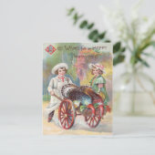 Vintager Erntedank Postkarte (Stehend Vorderseite)