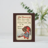 Vintager Erntedank Postkarte (Stehend Vorderseite)