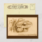 Vintager Erntedank Postkarte (Vorne/Hinten)