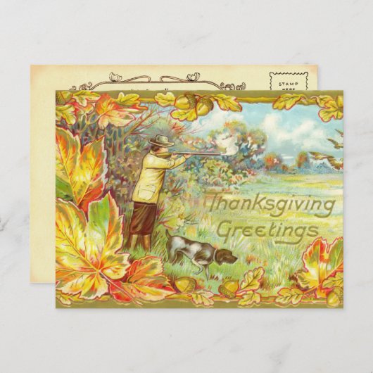 Vintager Erntedank Postkarte (Vorne/Hinten)