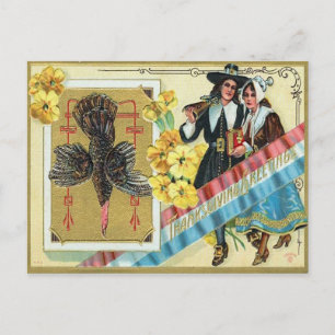 Vintager Erntedank Postkarte