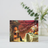 Vintager Erntedank Postkarte (Stehend Vorderseite)