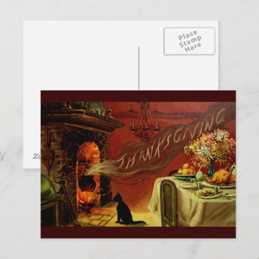 Vintager Erntedank Postkarte (Vorne/Hinten)