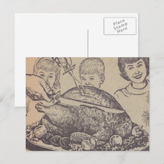 Vintager Erntedank Postkarte (Vorne/Hinten)