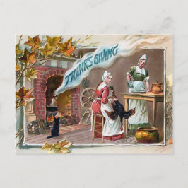 Vintager Erntedank Postkarte