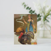 Vintager Erntedank Postkarte (Stehend Vorderseite)