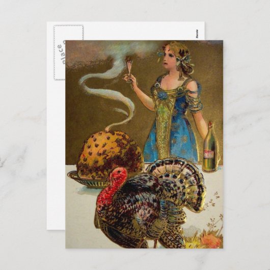 Vintager Erntedank Postkarte (Vorne/Hinten)