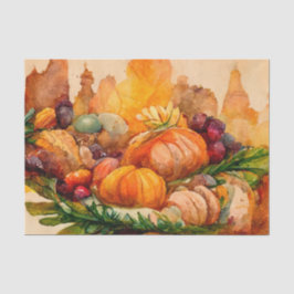 Vintager Erntedank Pumpkin Harvest Seidenpapier