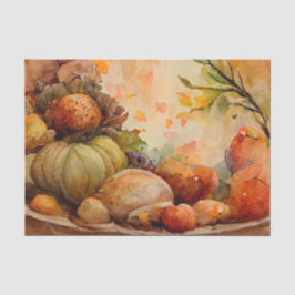 Vintager Erntedank Pumpkin Harvest Seidenpapier