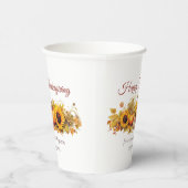 Vintager Erntedank Pumpkins Custom Company Pappbecher (Rechts)