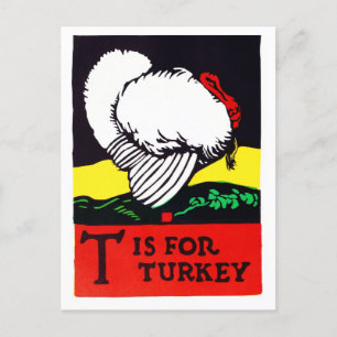 Vintager Erntedank T für die Türkei Retro Postkarte