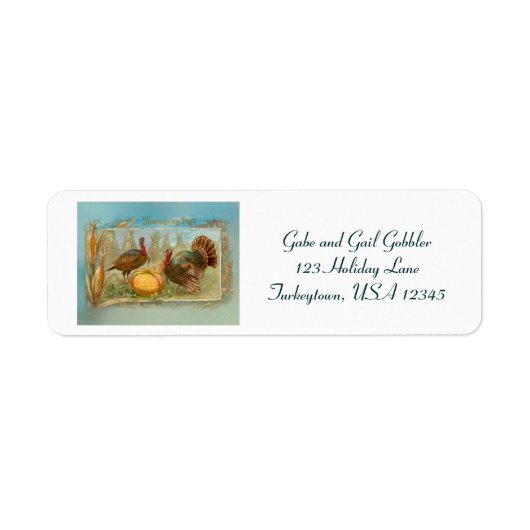 Vintager Erntedank Truthähne und Pumpkin (Vorne)